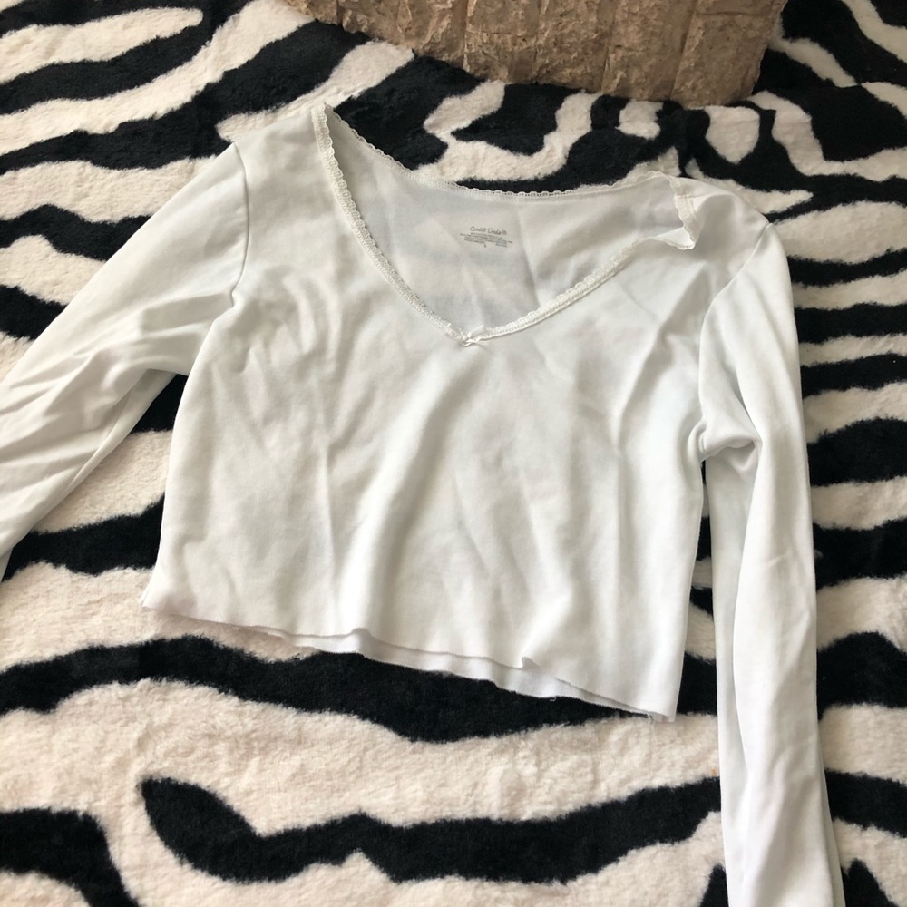 Cropped babydoll long sleeve